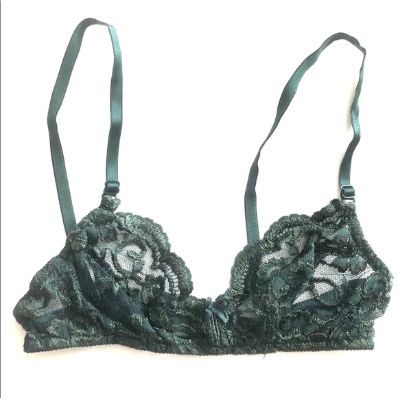 Sage Green Bra & Garter Belt Set - Picture 3 of 5